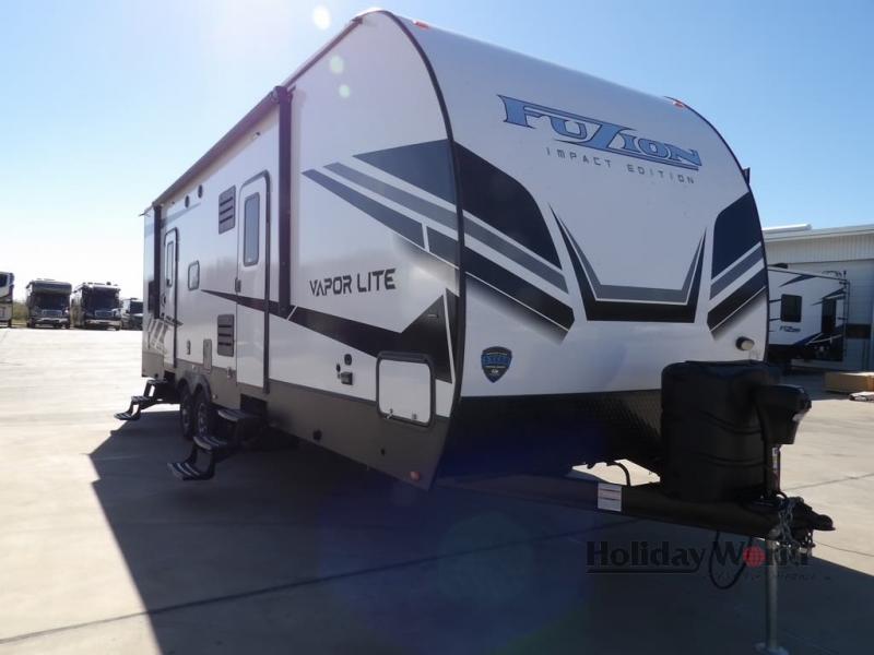 fuzion impact travel trailer toy hauler